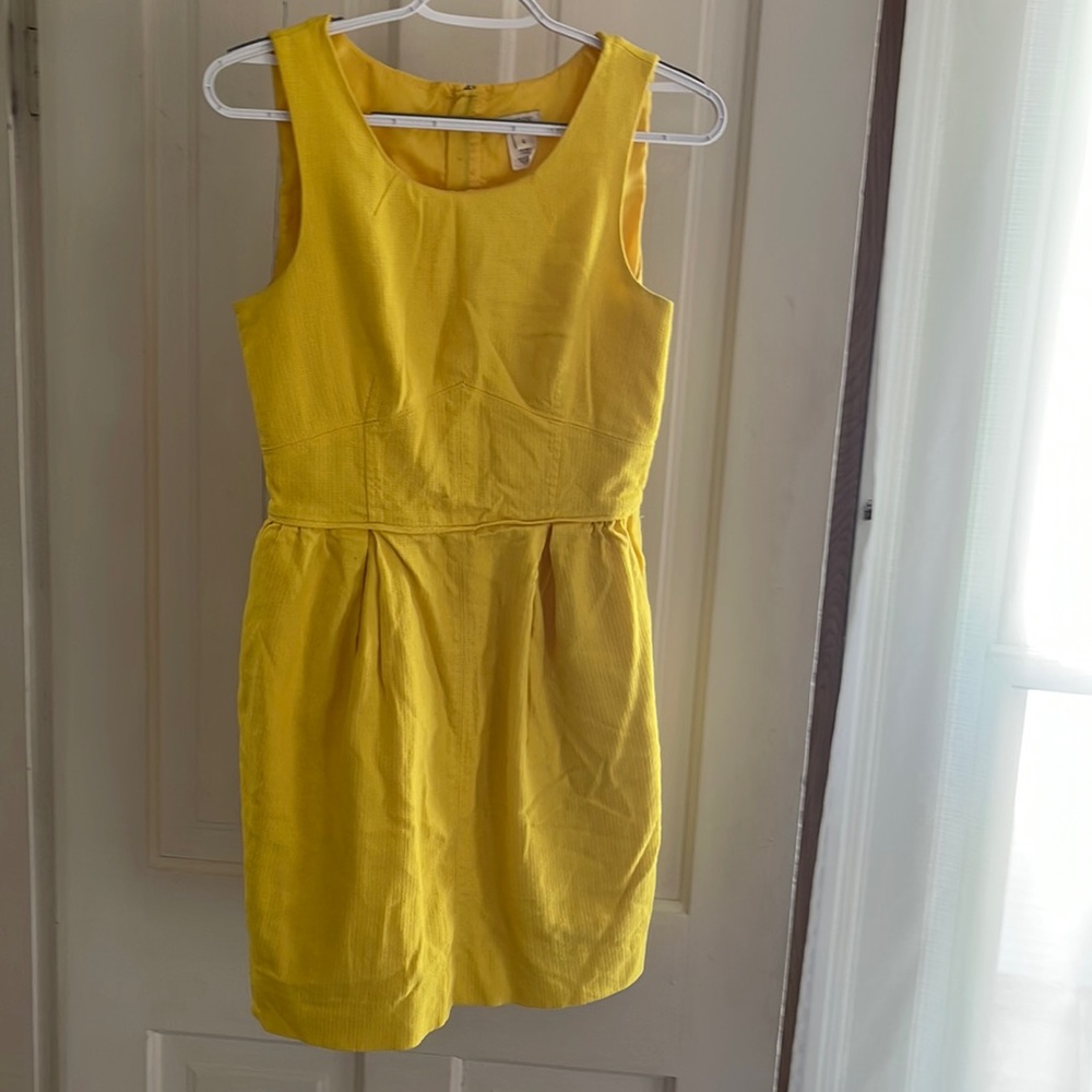 Yellow Sleeveless J. Crew Dress